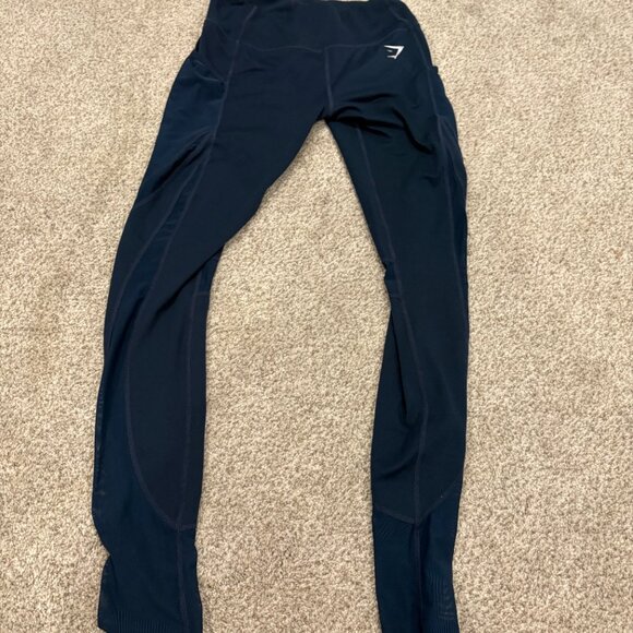 GYMSHARK Navy Blue Leggings - Picture 4 of 4
